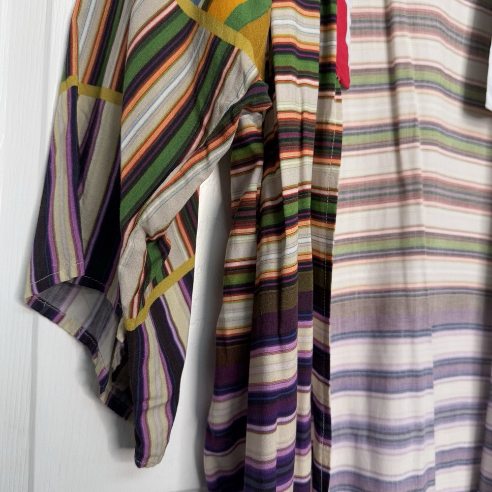 Anthropologie Conditions Apply Womens One Size Duster Kimono Stripe Multi-color - Picture 4 of 10
